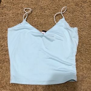 windsor blue crop tank